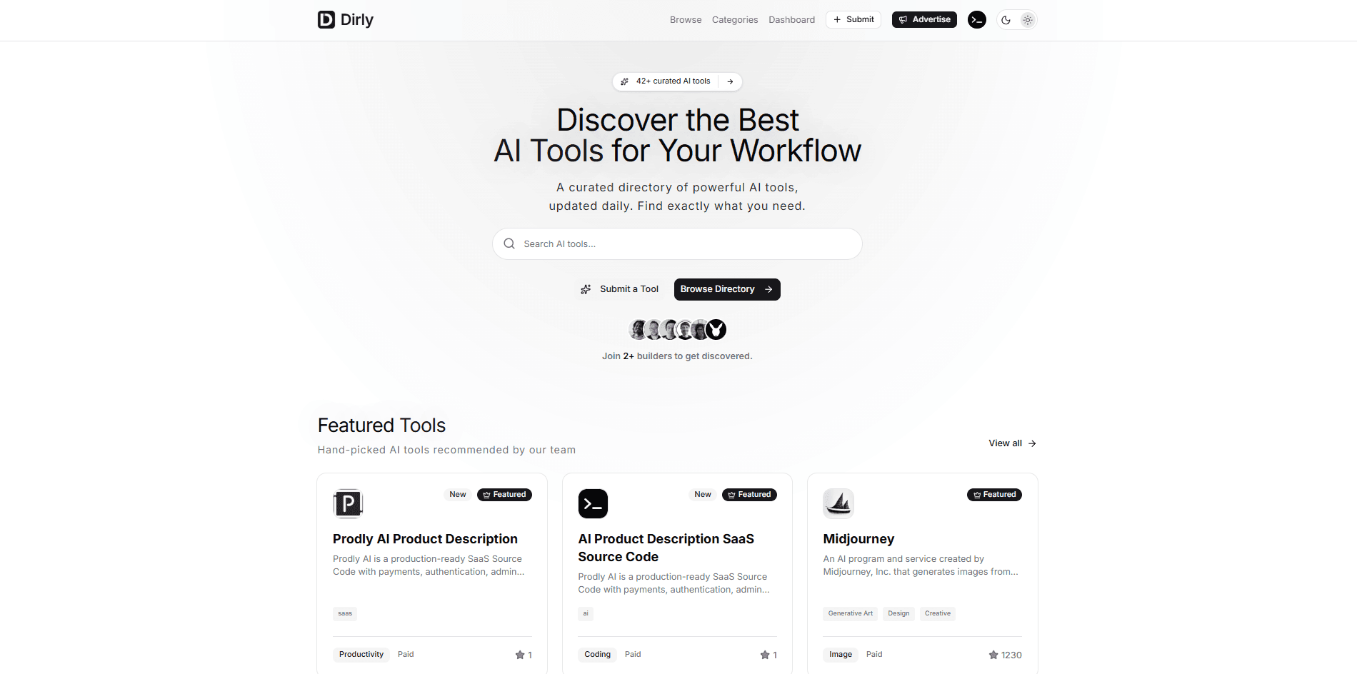 Prodly frontend screenshot